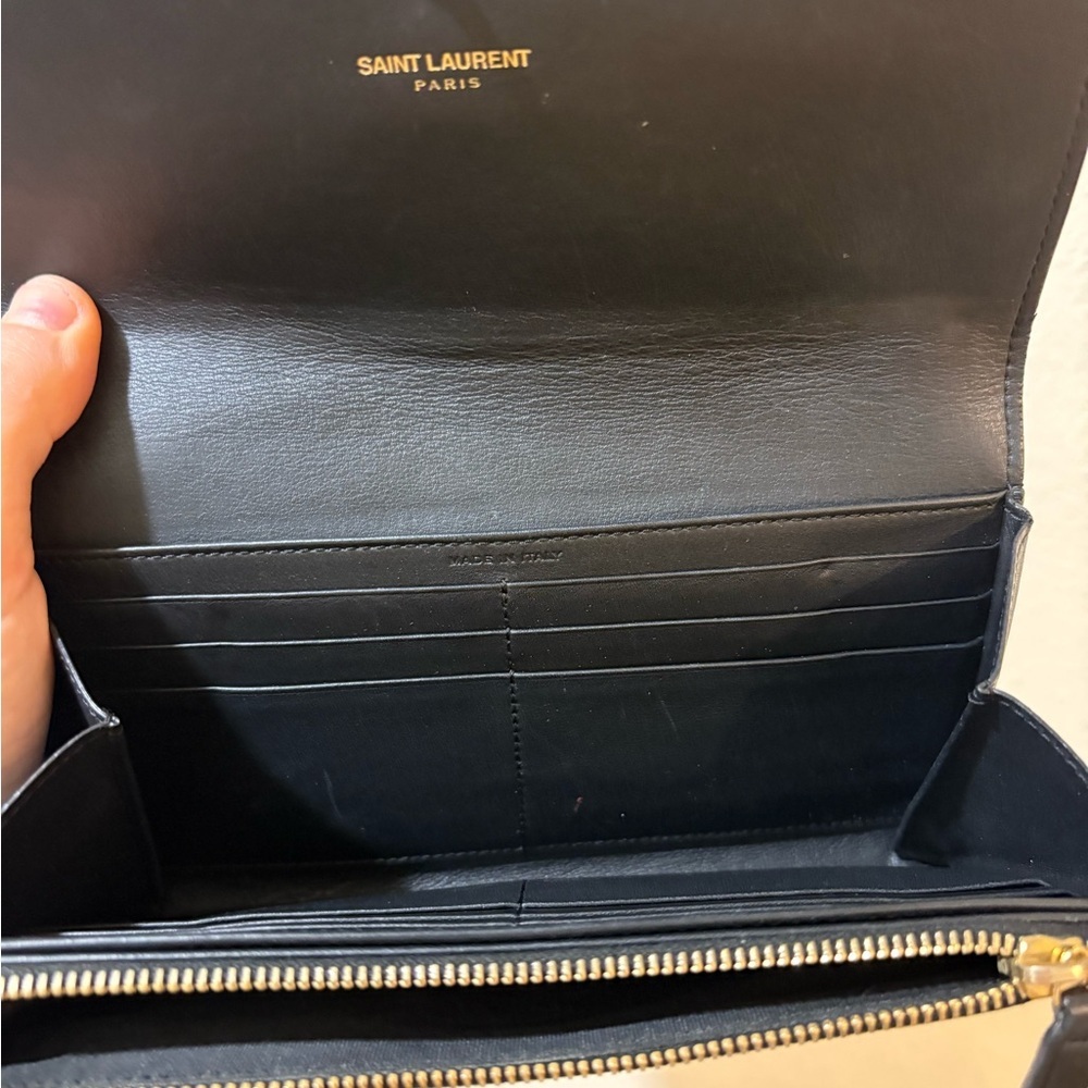 Saint Laurent Black Wallet‎ with Silver Accent - Picture 9 of 9